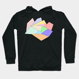 Pastel colored geometric shapes forming a united whole Hoodie